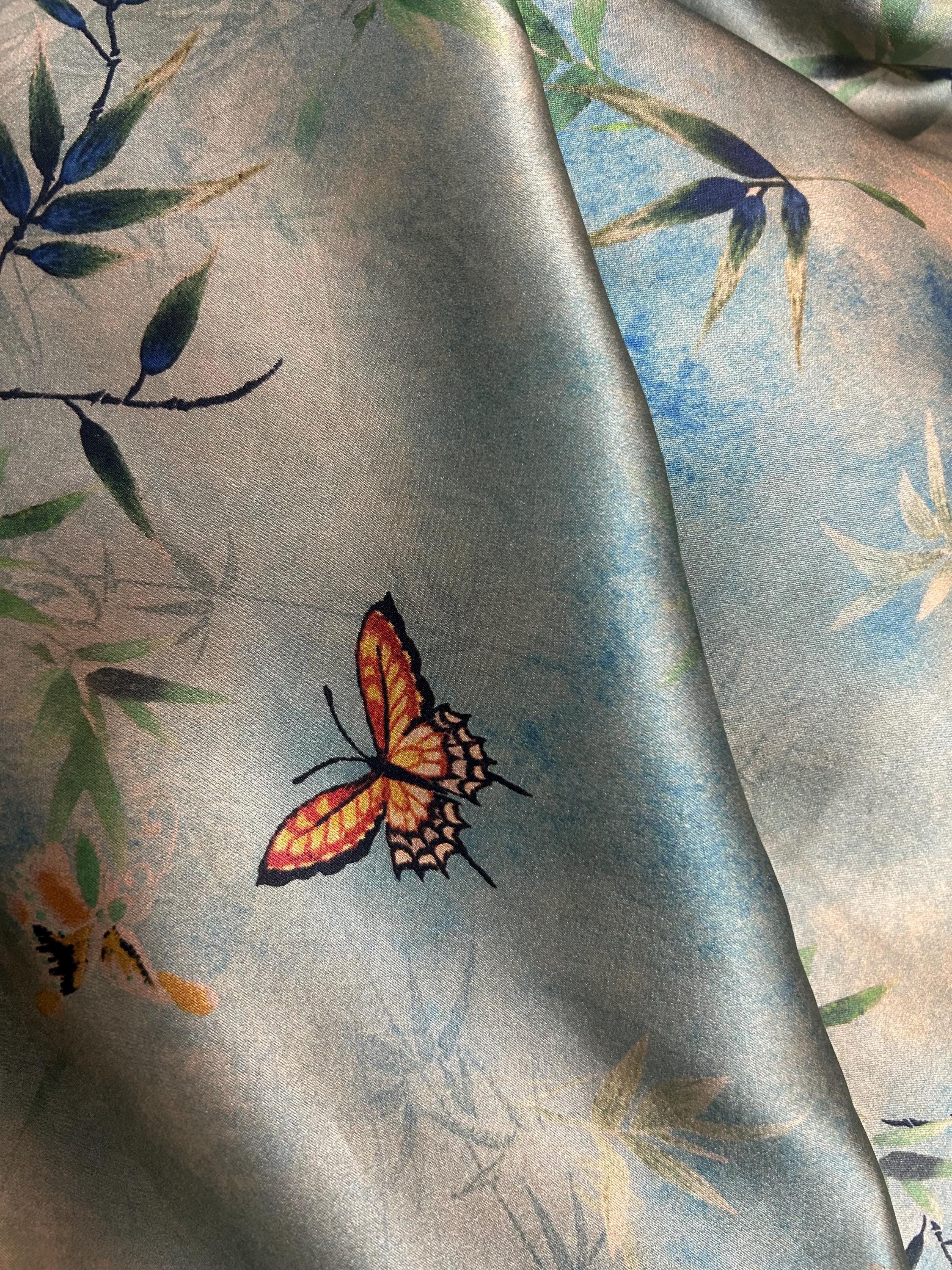 GUYLVD - Handmade 40 Momme Mud Silk Satin Fabric - 110cm By the Yard