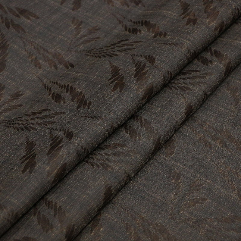 XITUIFENG - Jacquard Handmade Gambiered Ganton Tussah Silk Fabric-By the Yard