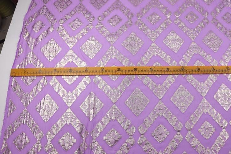 JFHZDL - 12 Momme Golden Thread Weave Silk Georgette Fabric - 140cm wide by the Yard