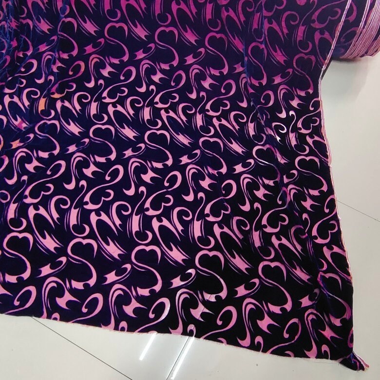 ON SALE - Burnout Polyester Velvet Fabric 110cm wide - 2.5 meters