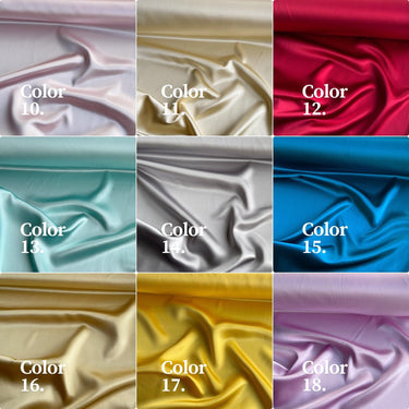 30 Momme Silk Charmeuse Fabric, 114cm Wide, 80 Colors (#41-80), Luxury Mulberry Silk