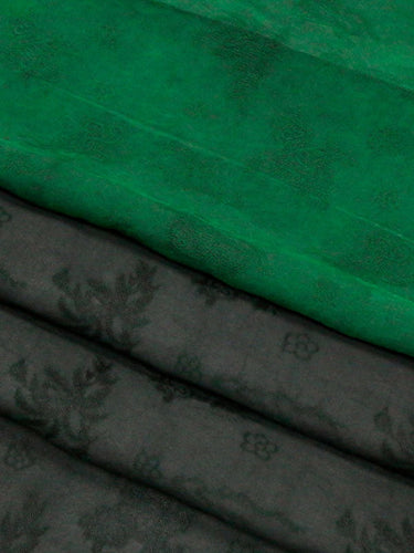 CCLTIH - 15 Momme Handmade Green Cracks  Jacquard Plant Dye Mud Silk Fabric, 114cm by the Yard