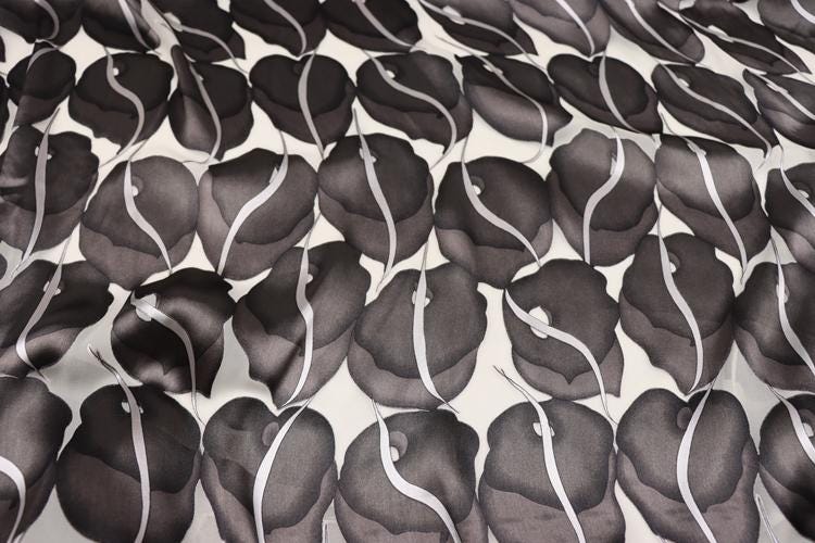 PAPAHU -  22 Momme  Sheer Burnout Silk Devore Satin Fabric - 114cm wide by the Yard