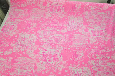 MFENAD - 24 momme Abstract Doodle Print Stretch Silk Crepe de Chine Fabric - 138cm wide by the Yard