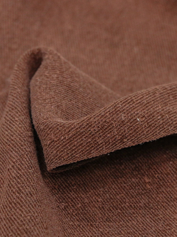 TAIDI - Heavyweight Vintage Mulberry Oil Silk Coarse Cloth Tussah Silk Fragrant Cloud Gauze Fabric - 97cm wide by the Yard