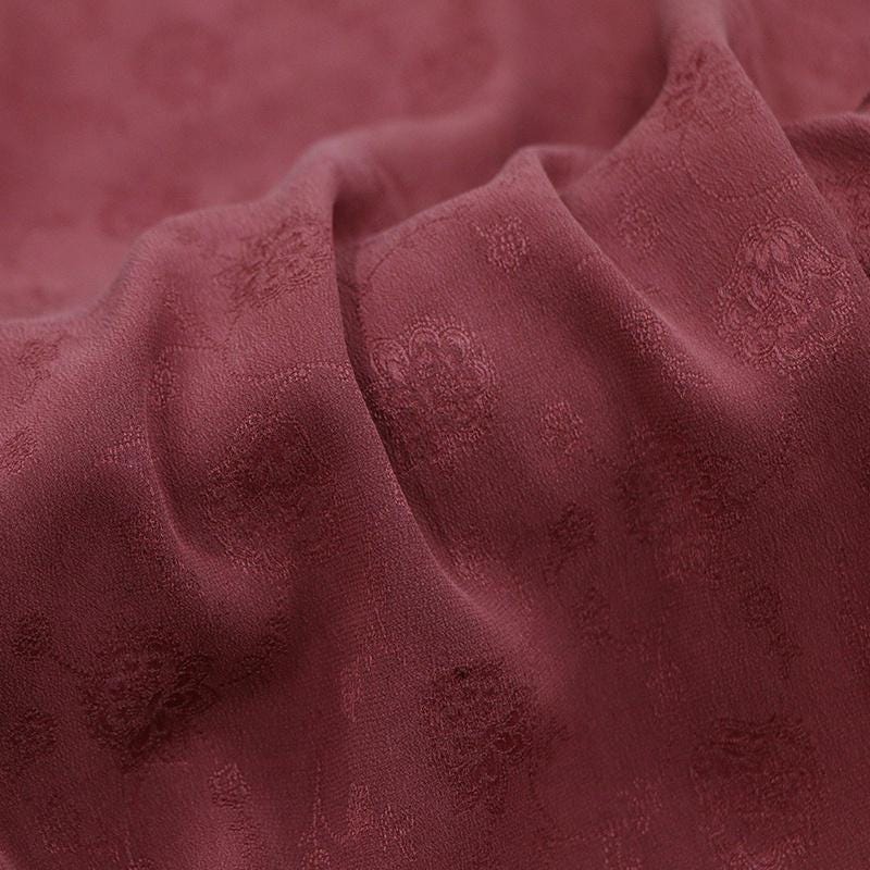 ZOZOUH - Handmade 28 Momme Jacquard Spun Mud Silk Fabric， 103cm By the Yard