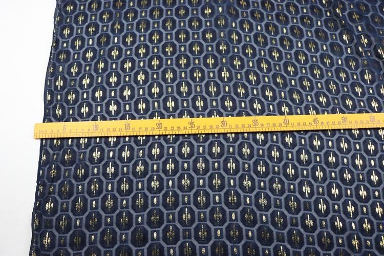 JFHZDH - 16 Momme Golden Thread Weave Silk Georgette Fabric - 114cm wide by the Yard