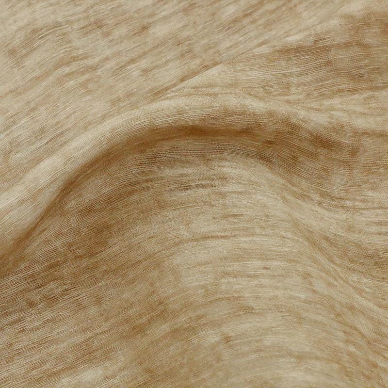 SIMCRO - 22 Momme Ultra-Soft, Drapey Khaki Hand-dyed Silk-Linen Jacquard Satin With Mulberry Silk Fabric - 110cm wide by the Yard