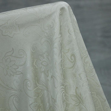 ZHIJIN - Handmade Cashew flower Pattern Jacquard Natural Mulberry Silk Wool Plant Dyed Silk Wool Satin Fabric - 138cm by the Yard