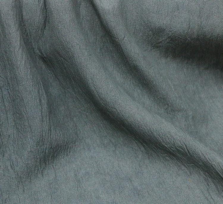 GUTONG - 16 Momme Eco Friendly Plant Dy Antique Bronze Natural Crinkle Tussah Silk Fabric  - 93cm wide by the Yard