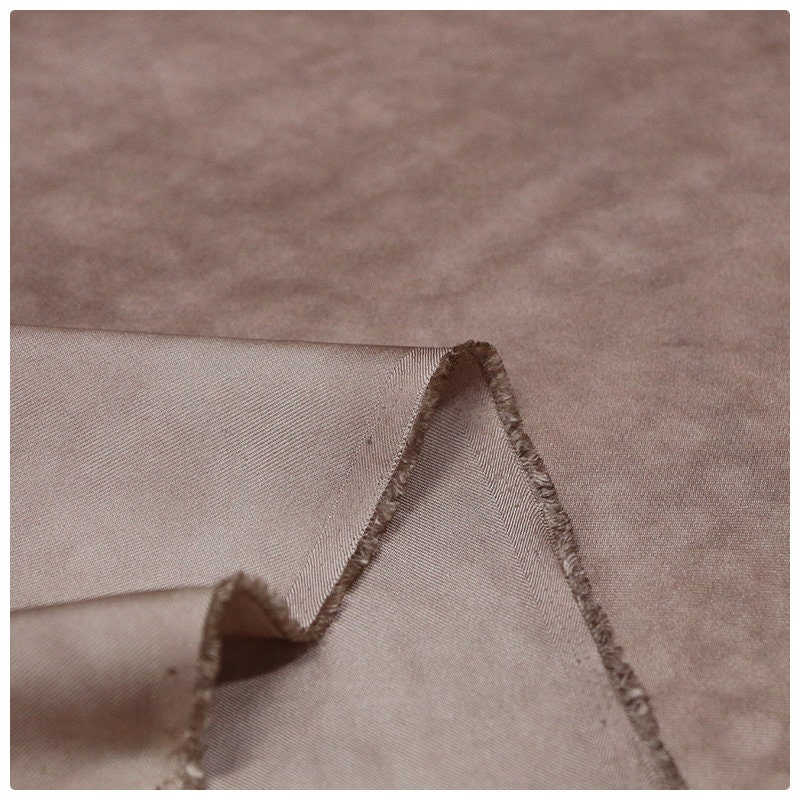 HERR - 18 Momme Dirty Dyeing Distressed Twill Silk Fabric Made of Mulberry Silk - 135cm by the Yard