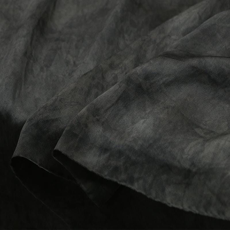 CAMZAR - 19 momme Plant Dyeing Tie-dye Art Style Charmeuse Silk Satin Fabric - 128cm wide by the Yard