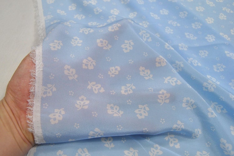 HANLAN - 12 momme Floral Print Silk Crepe de Chine Fabric - 138cm wide by the Yard