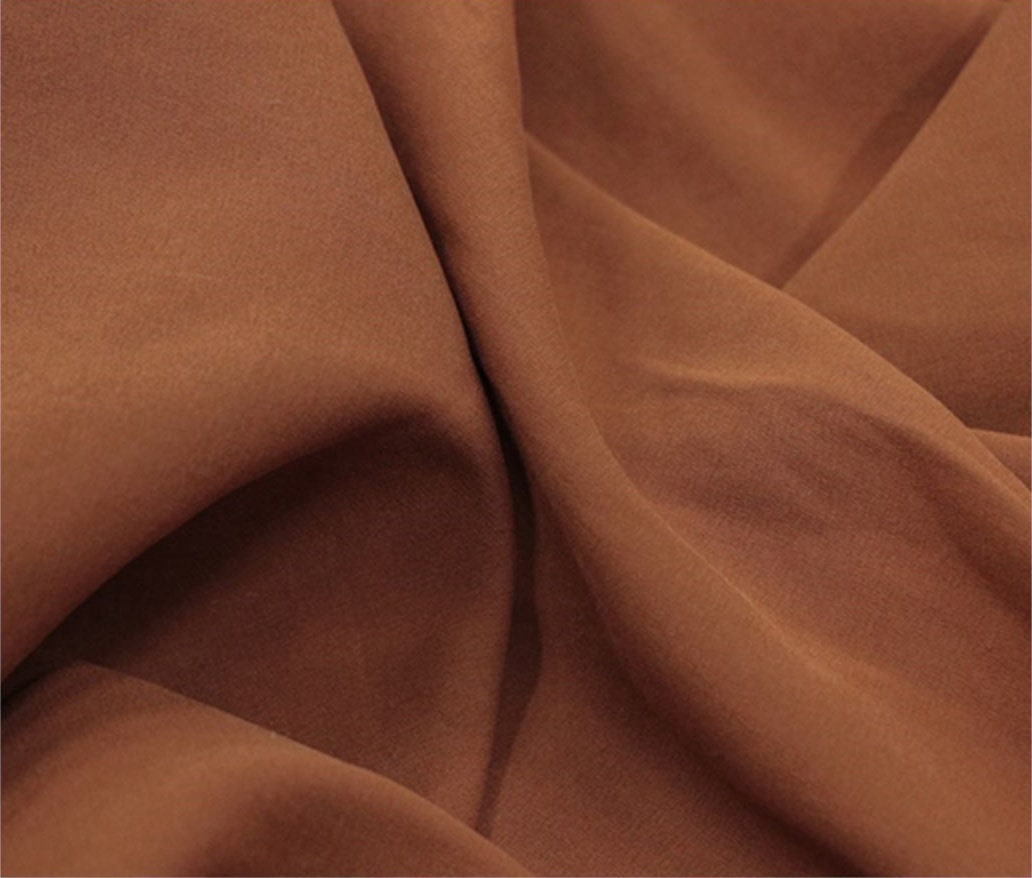 REDTAN -25 Momme Handmade Stretch Satin Plant-dye HongYunsha Mulberry Silk Fabric  - 130cm wide by the Yard