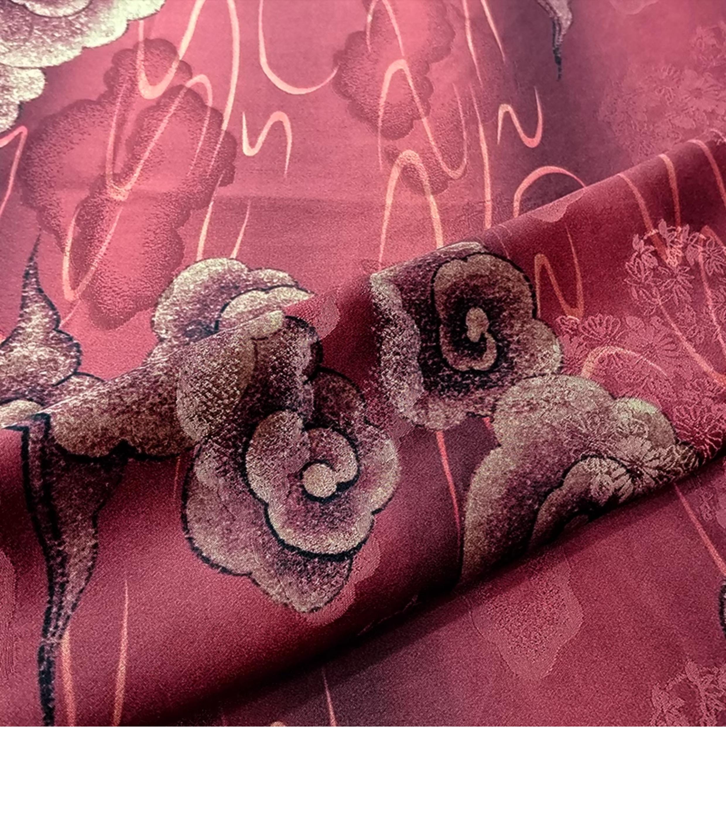 GUYJIX - Handmade 40 Momme Mud Silk Satin Fabric -112cm By the Yard