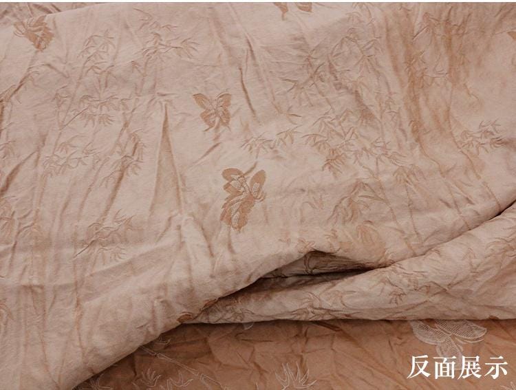 SANBEI - 35 Momme Vintage Butterfly Jacquard Silk-Wool Blend Fabric  - 138cm wide by the Yard