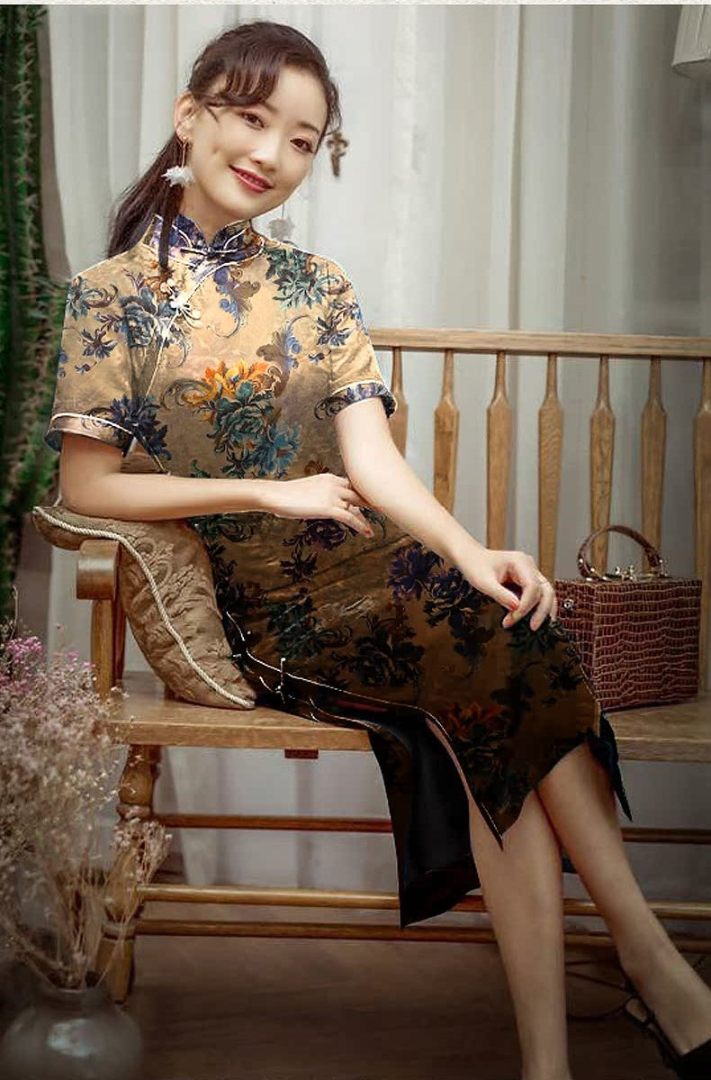 GUJFWH - Handmade 50 Momme PIZI Mud Silk Satin Fabric - 140cm wide by the Yard