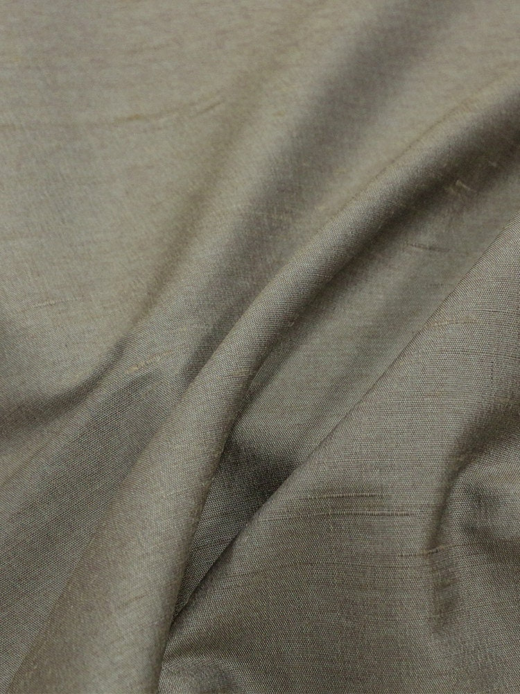 JILIKQ -  Handmade Gambiered Ganton Tussah Silk Fabric - 92cm wide by the Yard