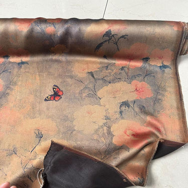 CFDLIH - Handmade 50 Momme PIZI Mud Silk Satin Fabric - 118cm by the Yard