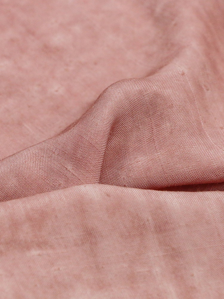 OLDH -  Handmade Gambiered Ganton Tussah Silk Fabric - 110cm wide by the Yard