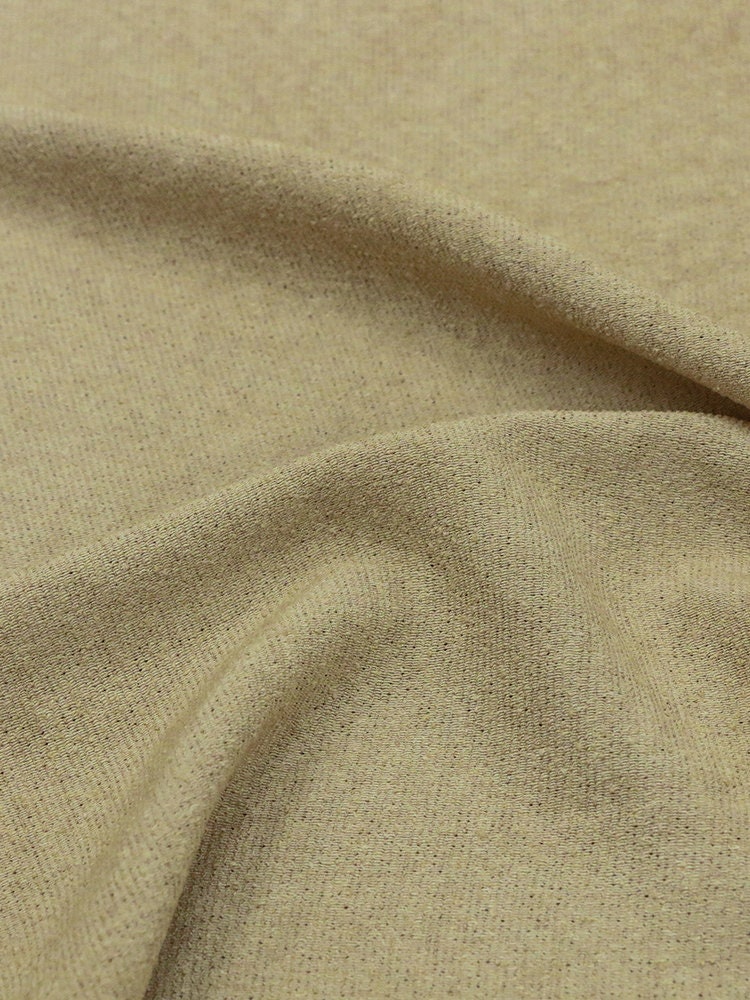 ZANGX -Hangmade Dirty Old Yellow Dirty Dyeing Distressed Artisanal Style Natural Tussah Silk Fabric - 85cm wide by the Yard