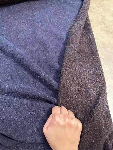 KCDENMIN - 90 Momme 100% Tussah Mud Silk Fabric, Indigo dyed black, 110cm wide by the Yard