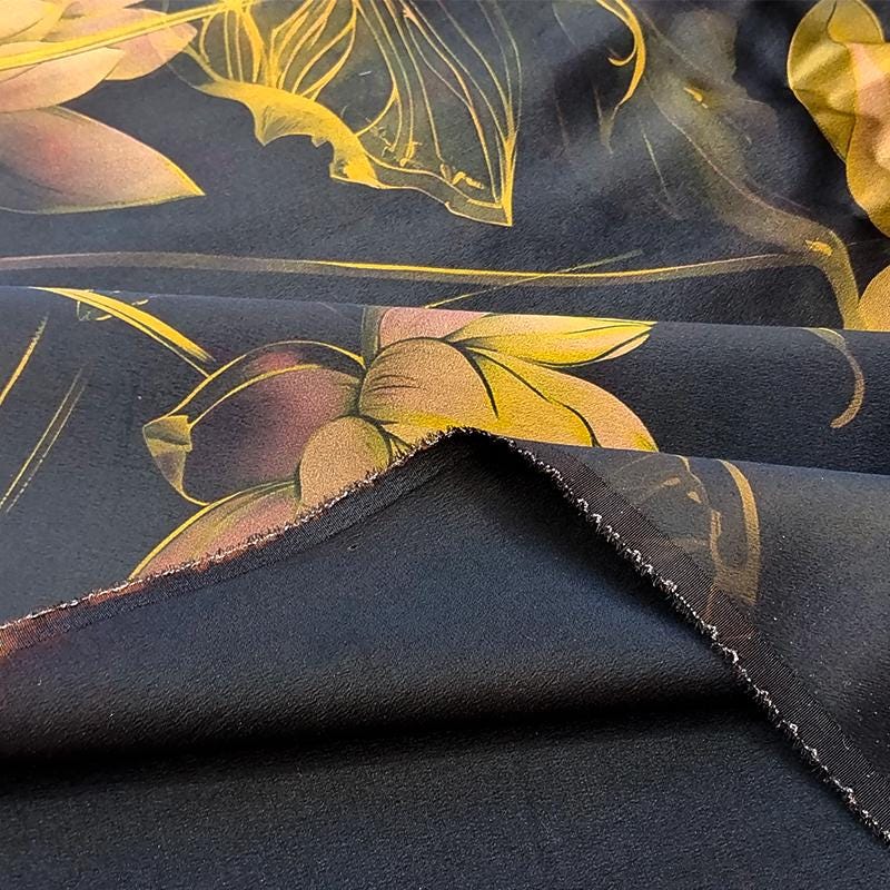 GYHDJL - Handmade 40 Momme Mud Silk Satin Fabric - 112 cm By the Yard