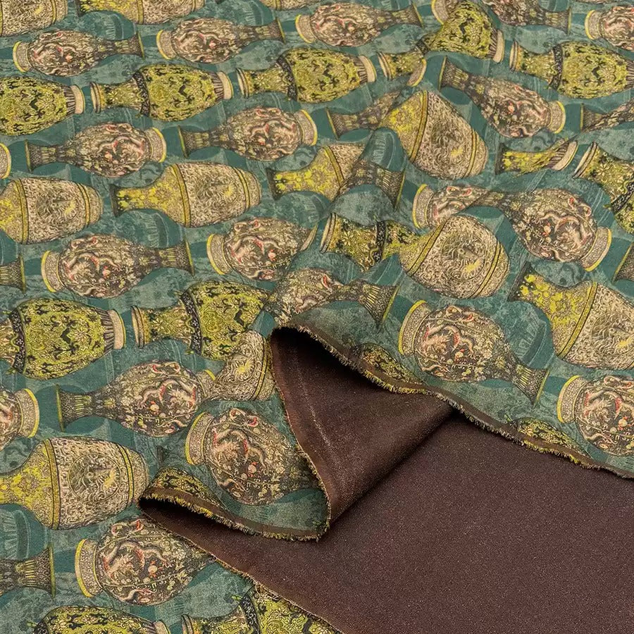 a close up of a fabric with a pattern on it