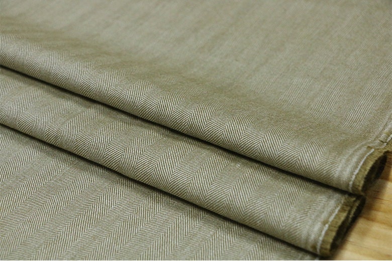 KRENZI - 42 Momme Handmade Gambiered Ganton Tussah Silk Fabric - 145cm wide by the Yard
