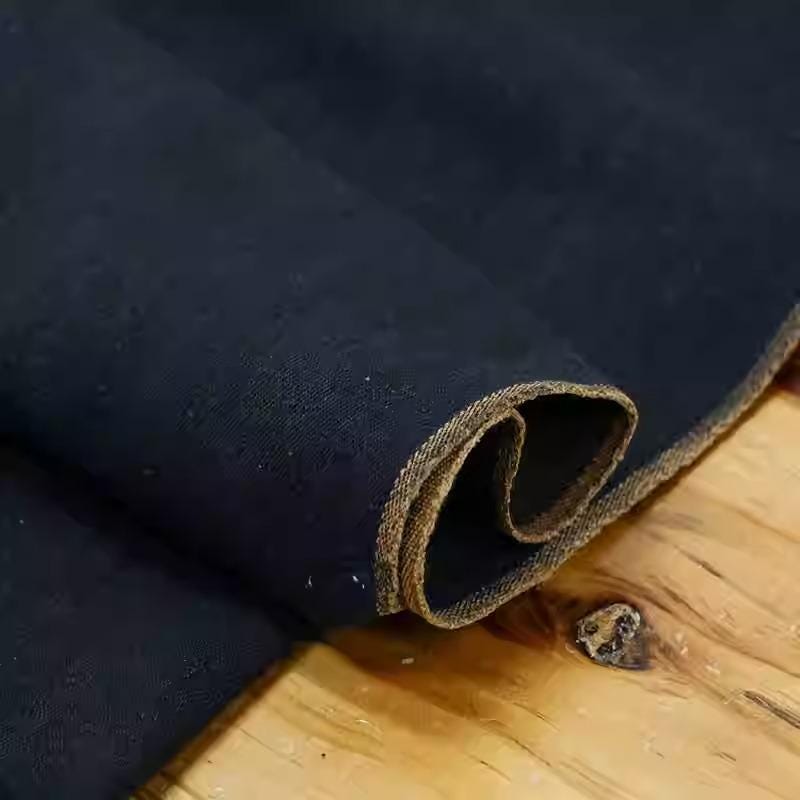LZNZZSL - Denim Tussah Mud Silk, 45 Momme Jeans blue with uneven nubby, 110cm wide by the Yard