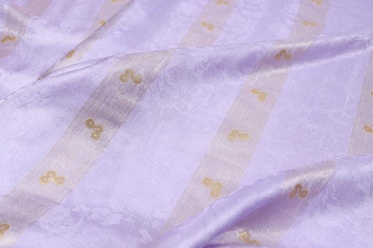 JFHXYS - 16.5 Momme Golden Thread Weave Silk Georgette Fabric - 111cm wide by the Yard