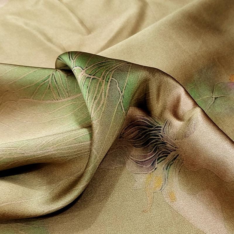 GULYXZ - Handmade 40 Momme Mud Silk Satin Fabric - 112 cm By the Yard