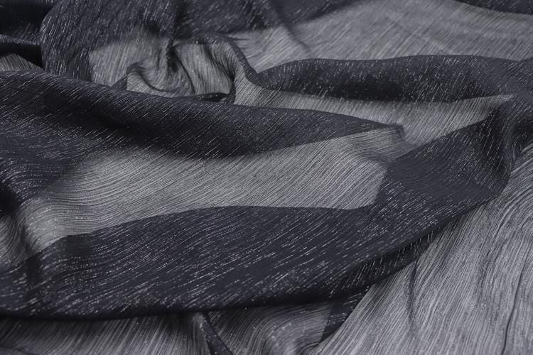 JFHYSY  - 8 Momme Golden Thread Weave Silk Georgette Fabric - 120cm wide by the Yard