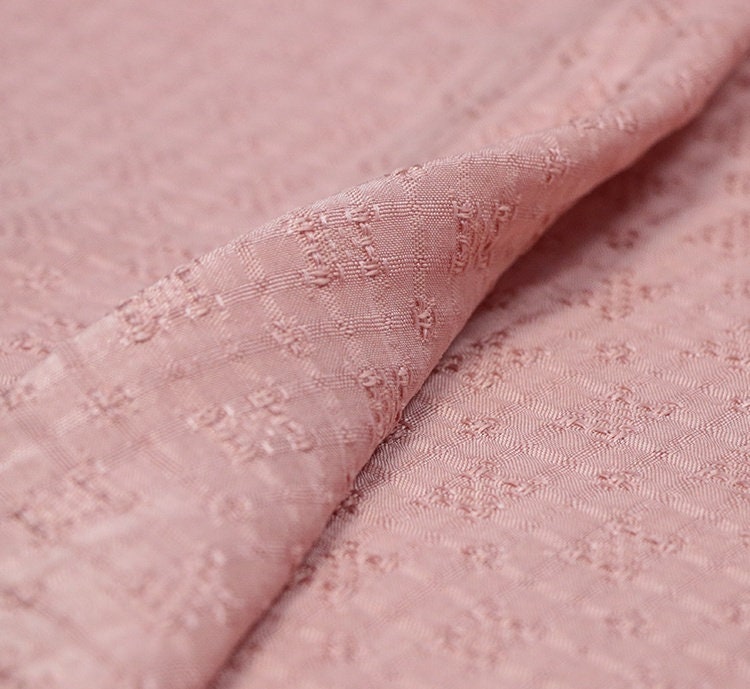 SXFEN - Jacquard Handmade Gambiered Ganton Tussah Silk Fabric-130cm wide By the Yard