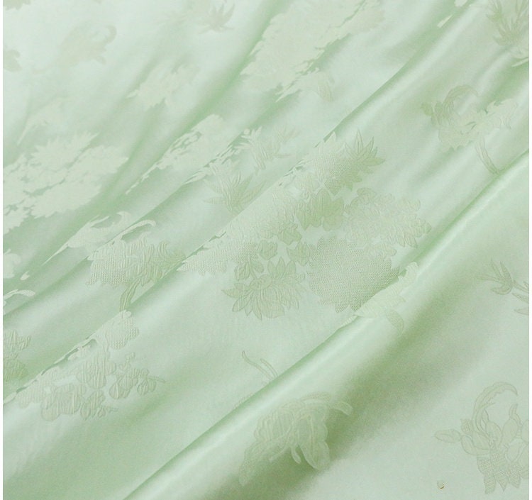 SUILU - 28 Momme Handmade Embossed Guanle Crepe Jacquard Stretch Silk Satin Fabric - 138cm wide by the Yard