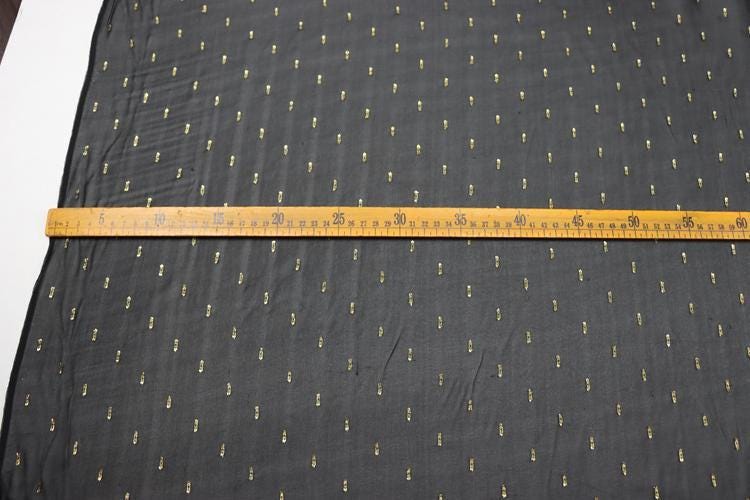 JFHHJJ - 10 Momme Golden Thread Weave Silk Georgette Fabric - 114cm wide by the Yard