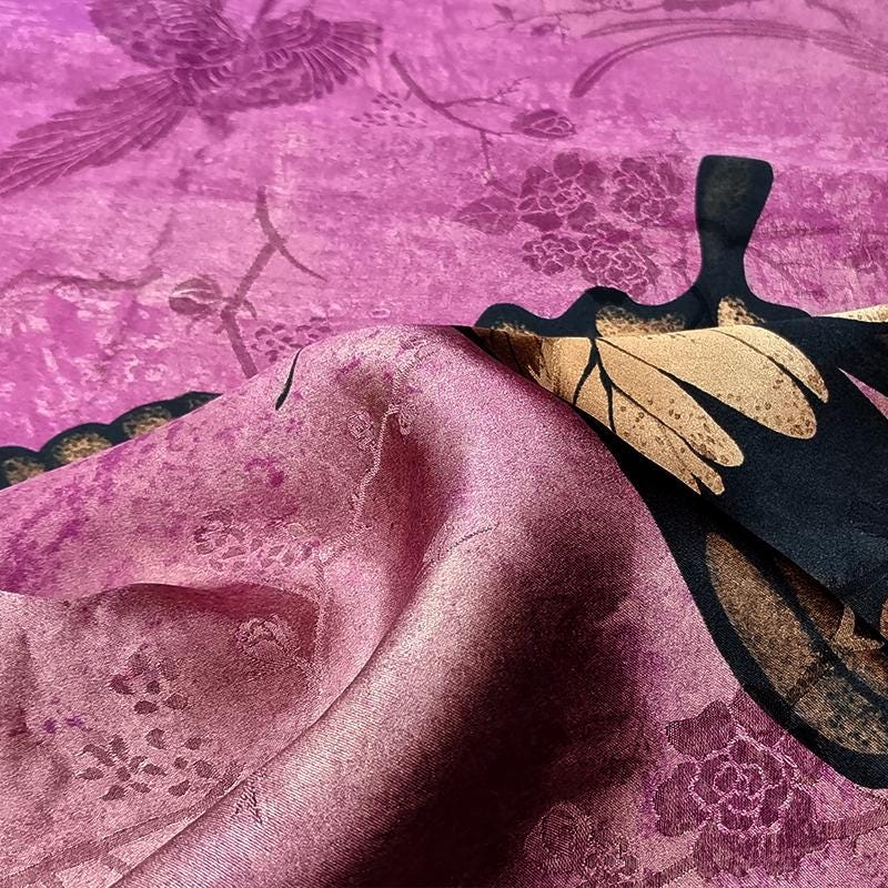 GUYZID - Handmade 40 Momme Mud Silk Satin Fabric - 112cm By the Yard