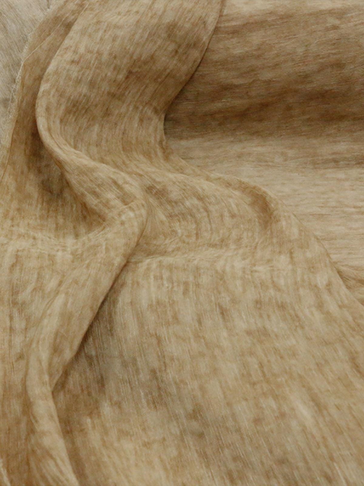 SIMCRO - 22 Momme Ultra-Soft, Drapey Khaki Hand-dyed Silk-Linen Jacquard Satin With Mulberry Silk Fabric - 110cm wide by the Yard