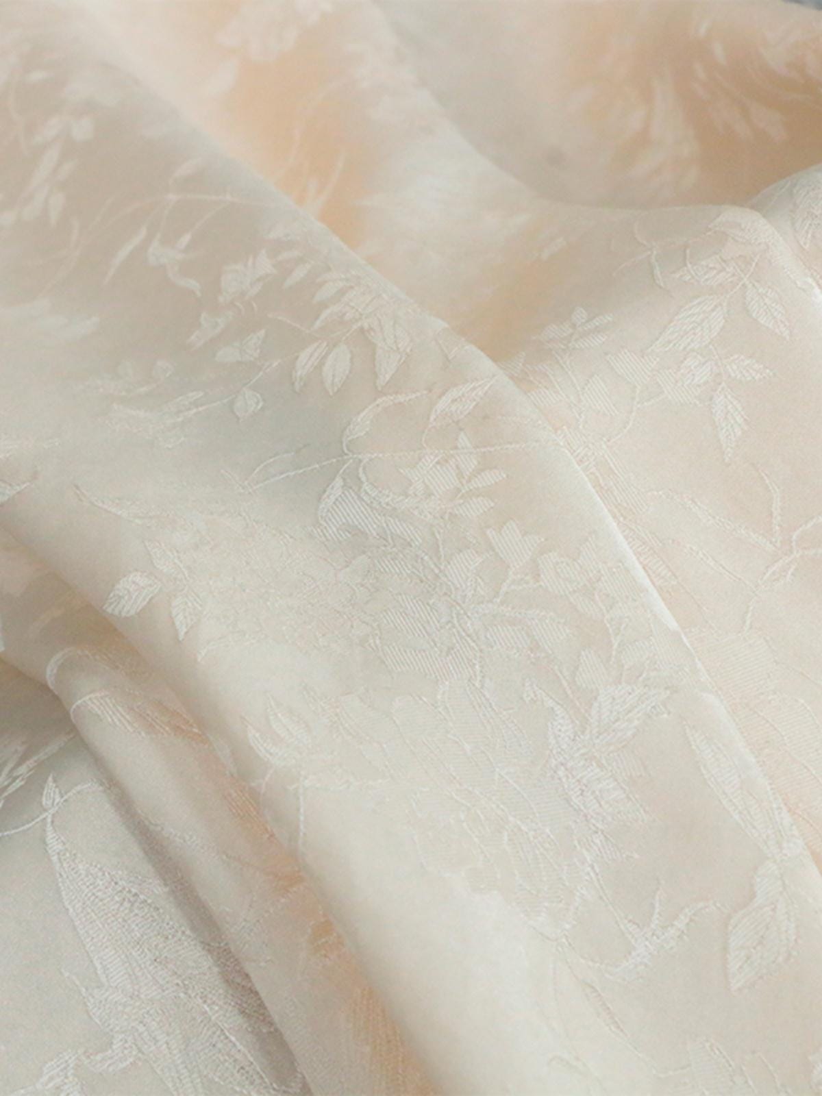 SABQFA - 19 Momme Eco Friendly Plant Dye Jacquard Silk Rayon Blend Fabric  - 128cm wide by the Yard