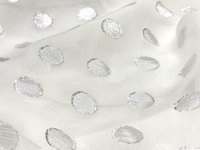 XLJHXY - 10 Momme Sheer Special Cut Flower Silk Fabric - 114cm wide by the Yard