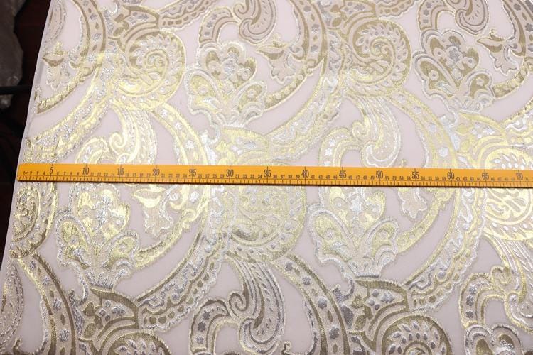 JFHFDJ - 15 Momme Golden Thread Weave Silk Georgette Fabric - 140cm wide by the Yard