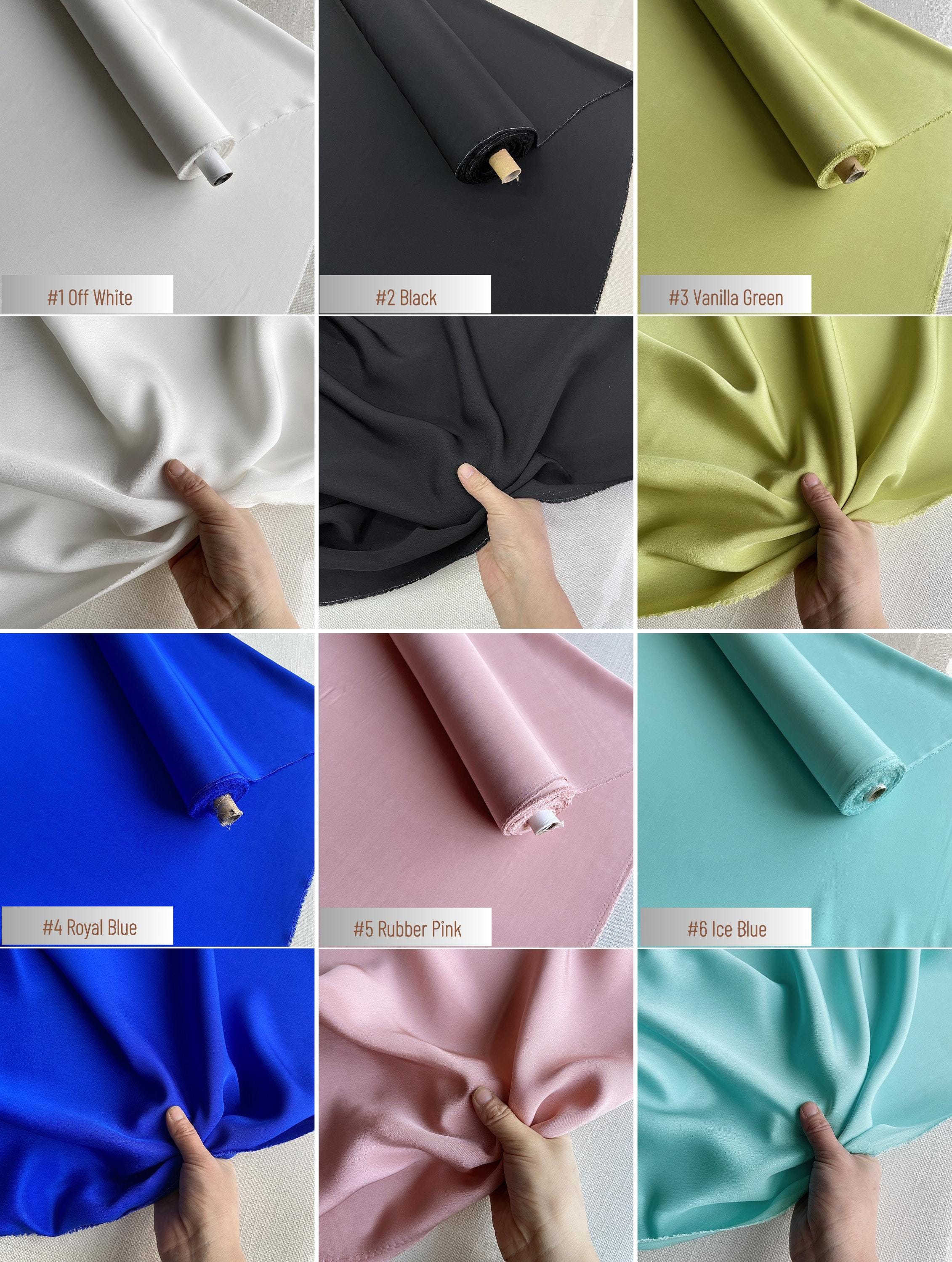Heavy 30 Momme Silk Crepe de Chine Fabric – 45" Wide, 43 Colors, 100% Mulberry Silk