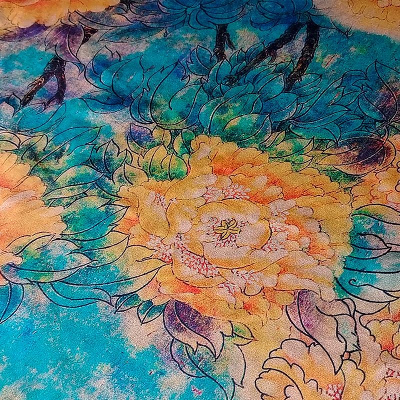 GUYJMD - Handmade 40 Momme Mud Silk Satin Fabric - 112cm By the Yard