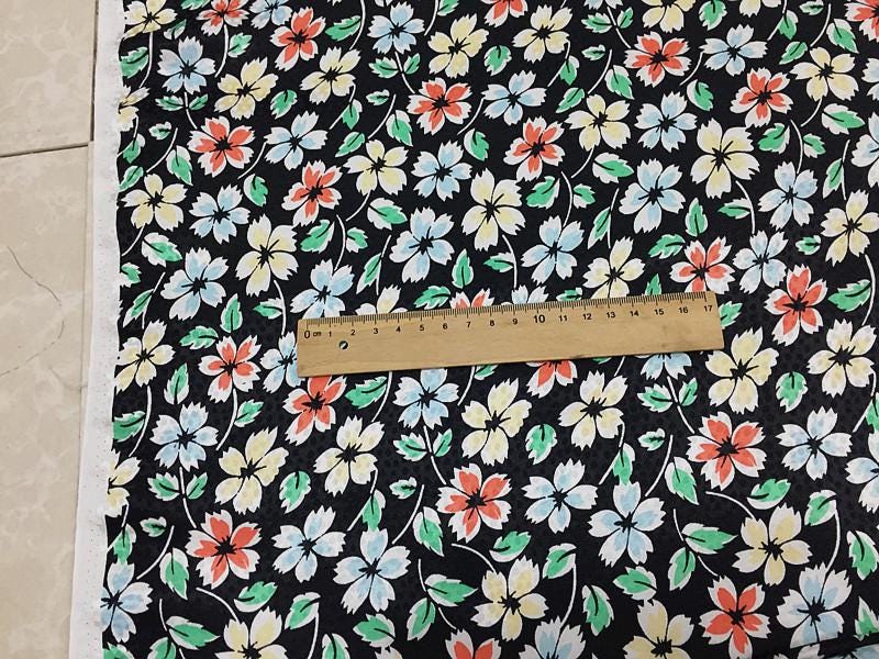 SNBHED - 17 momme Digital Print Sambo Silk Cotton Blend Satin Fabric - 137cm wide by the Yard