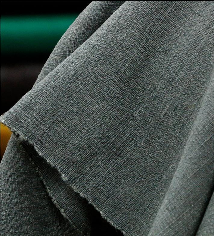 SOUZIC - 28 Momme Vintage Style Dirty Dyed Tussah Silk Fabric - 90cm wide by the Yard