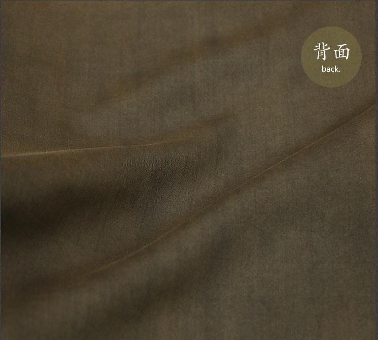 CUNZUO - 19 Momme Handmade Pure Tussah Silk Gambiered Ganton Gauze Silk Fabric ,110cm By the Yard