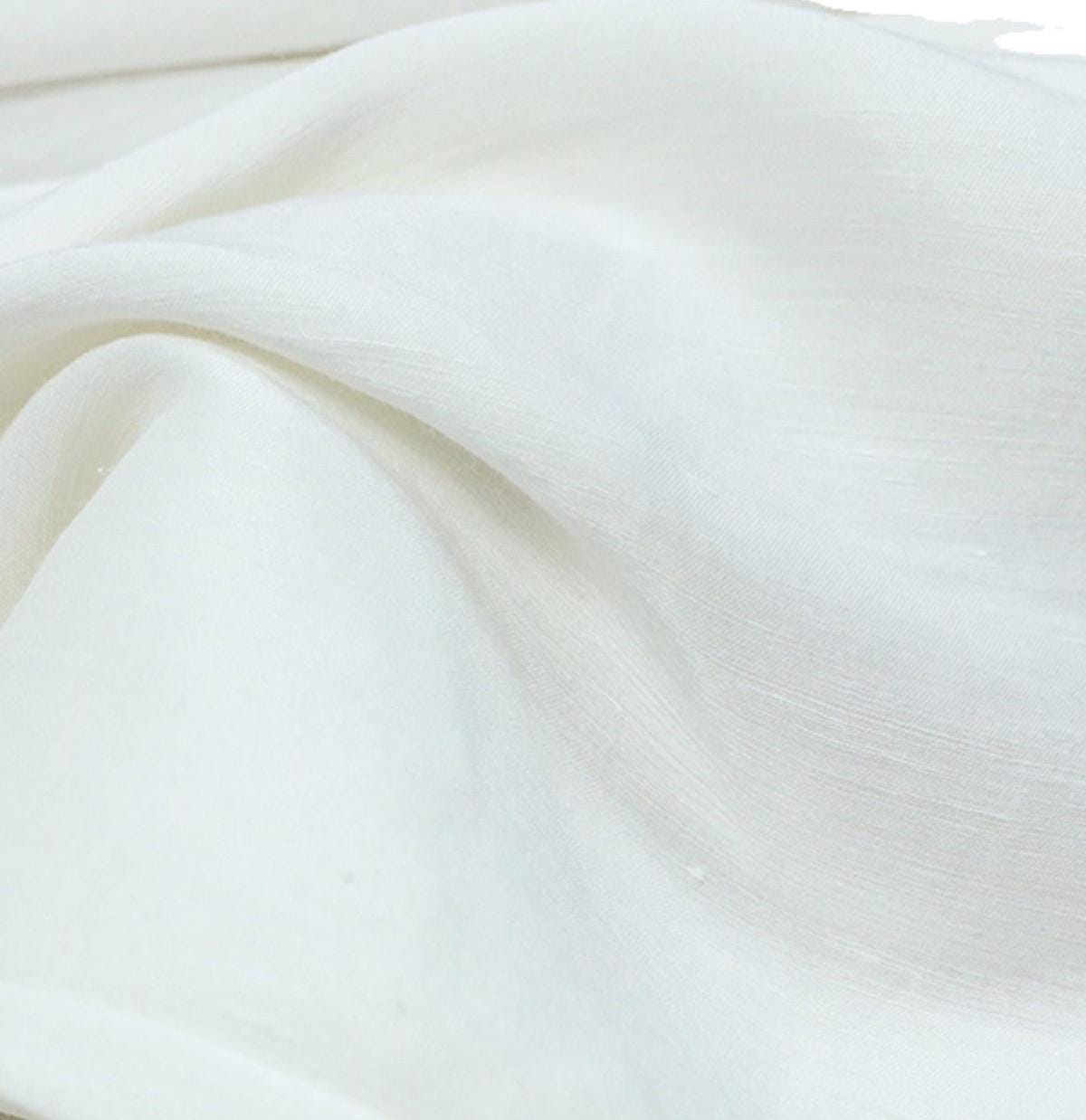 SMZOD - 30Momme Handmade  Silk Hemp Heavy Satin Mulberry Silk and Linen Interwoven Fabric - 140cm wide by the Yard