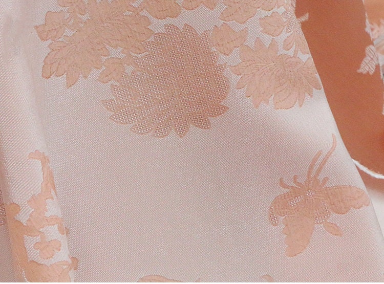 QIAWEI - Handmade Embossed Guanle Crepe Jacquard Stretch Elasticity Silk Fabric - 138cm wide by the Yard