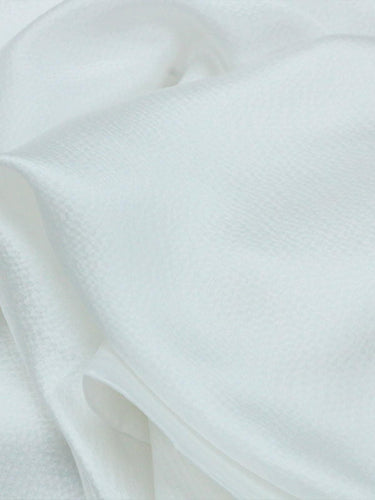 ZENZU - 16 Momme High-end Pearl Satin Jacquard Bubble Crepe Full Silk Fabric - 135cm wide by the Yard