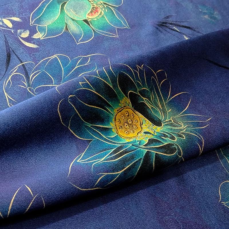 GUYLTU - Handmade 40 Momme Mud Silk Satin Fabric -112cm By the Yard